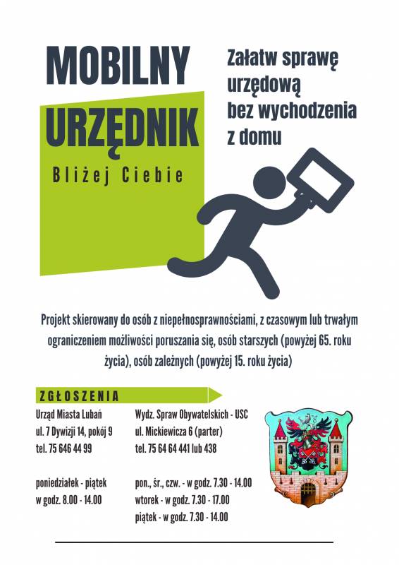 Plakat nt. usługi "Mobilny urzędnik"